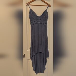 Elegant Blue Maxi Dress